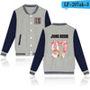 BTS Baseball Jacket  Spring  Long Sleeve Black And White Fashion