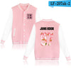 BTS Baseball Jacket  Spring  Long Sleeve Black And White Fashion