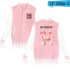 BTS Baseball Jacket  Spring  Long Sleeve Black And White Fashion