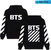 BTS Hoodies Sweatshirts Long Sleeve Black Fashion Pullover