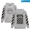 BTS Hoodies Sweatshirts Long Sleeve Black Fashion Pullover