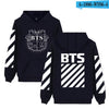 BTS Hoodies Sweatshirts Long Sleeve Black Fashion Pullover