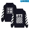 BTS Hoodies Sweatshirts Long Sleeve Black Fashion Pullover