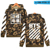 BTS Hoodies Sweatshirts Long Sleeve Black Fashion Pullover