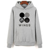 BTS Long Sleeve  Hoodies Sweatshirts Set Black Fashion