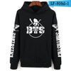 BTS Long Sleeve  Hoodies Sweatshirts Set Black Fashion