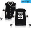 EXO Baseball Jacket Hoodies Women Winter Korean Popular Pop Fashion
