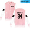 EXO Baseball Jacket Hoodies Women Winter Korean Popular Pop Fashion