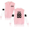 EXO Baseball Jacket Hoodies Women Winter Korean Popular Pop Fashion
