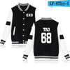 EXO Baseball Jacket Hoodies Women Winter Korean Popular Pop Fashion