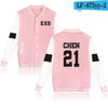 EXO Baseball Jacket Hoodies Women Winter Korean Popular Pop Fashion