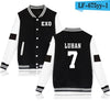 EXO Baseball Jacket Hoodies Women Winter Korean Popular Pop Fashion