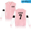 EXO Baseball Jacket Hoodies Women Winter Korean Popular Pop Fashion