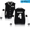 EXO Baseball Jacket Hoodies Women Winter Korean Popular Pop Fashion