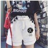 EXO New Korean Version Fashion Belt Wide Leg Shorts Hot Pants