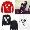 EXO Casual Moleton Feminino Print Tracksuits Sweatshirts