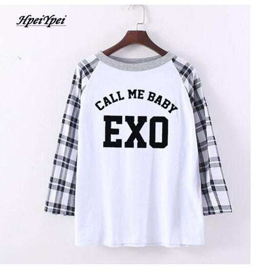 EXO Call me Baby Printing Long Sleeve T shirt o Neck
