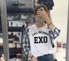 EXO Call me Baby Printing Long Sleeve T shirt o Neck