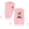 EXO  WAR Baseball Jacket Hoodies Sweatshirt men Fans Casual Jacket
