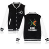 EXO  WAR Baseball Jacket Hoodies Sweatshirt men Fans Casual Jacket