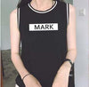 Got7 fly around the same threaded sleeves collarless T-shirt