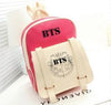 BTS PU Backpack Mochila Bag  Student  Schoolbag