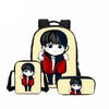 3 Pcs/set BTS Girls School Bags Cute BTS 3D Printing Backpack Fashion Cartoon