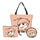 BTS 3pcs /Set  Handbags Canvas Bookbag Girls BTS Printing Shoulder Bags Makeup Case Change Purse Fashion