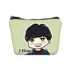 BTS 3pcs /Set  Handbags Canvas Bookbag Girls BTS Printing Shoulder Bags Makeup Case Change Purse Fashion