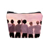 BTS 3pcs /Set  Handbags Canvas Bookbag Girls BTS Printing Shoulder Bags Makeup Case Change Purse Fashion