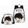 2 PCS/SET BTS School Bag Girls Canvas Backpack Cartoon Shoulder Bags Fashion 3D