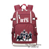 BTS Printing Women Backpack Hip Pop BTS School Bags Laptop Backpack