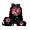EXO 3 Pcs/Set School Bags EXO Printing Backpack Children Shoulder Bag Fashion