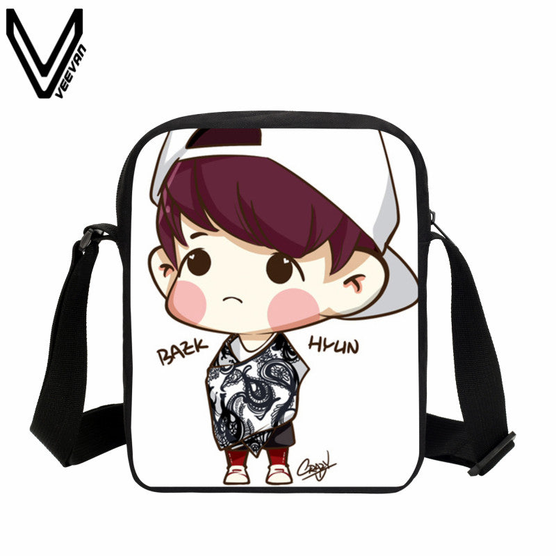EXO Star Messenger Bags Girls BTS Mini Children School Shoulder Messenger Bags