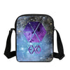EXO Letter Fashion 3D Printed Messenger Bags Boys School Crossbody Bag Fashion