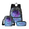 3 Pcs/Set BTS Canvas School Bag EXO Letter Printed Backpack