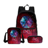 3 Pcs/Set BTS Canvas School Bag EXO Letter Printed Backpack