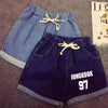 BTS  elastic  shorts crimping