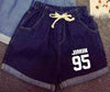 BTS  elastic  shorts crimping