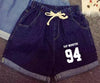BTS  elastic  shorts crimping