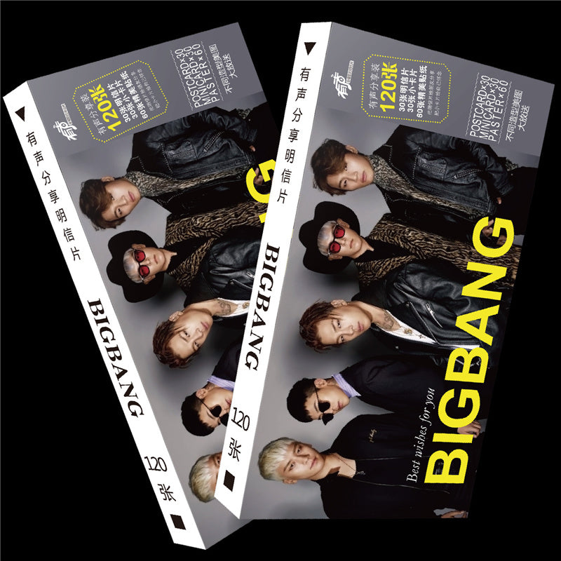 BigBang 120 postcards Stickers + card  Albums photo