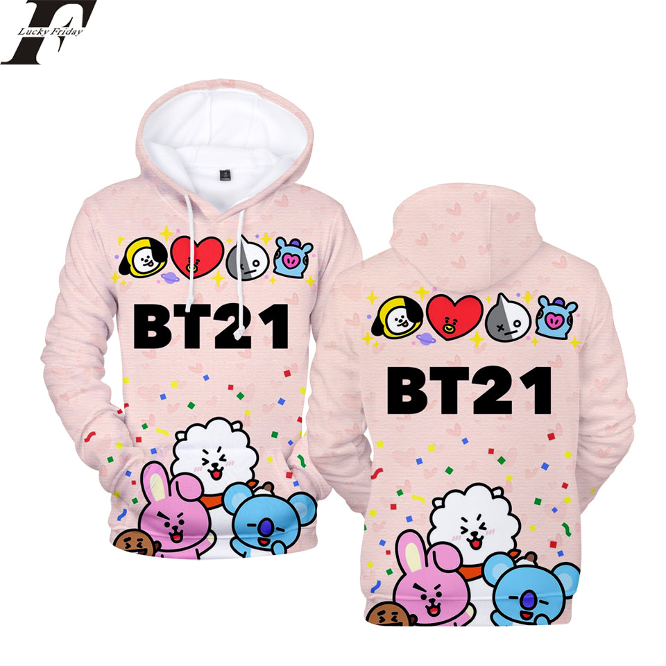 BTS Cartoon New 3D Hoodies