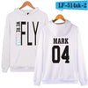 WEJNXIN Kpop Got7 Hoodies For Women Fashion Member Name Print Fleece Sweatshirt Women Pullover Hoodie Tracksuit Sudaderas