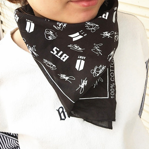 BTS Cotton Scarf Hip Hop Headband