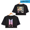 BTS Midriff Tops Short Sleeve T-shirt
