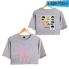 BTS Midriff Tops Short Sleeve T-shirt