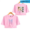 BTS Midriff Tops Short Sleeve T-shirt