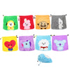 BTS bt21 Cartoon Q back Plush Drawstring Storage Bag