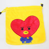 BTS bt21 Cartoon Q back Plush Drawstring Storage Bag