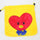 BTS bt21 Cartoon Q back Plush Drawstring Storage Bag
